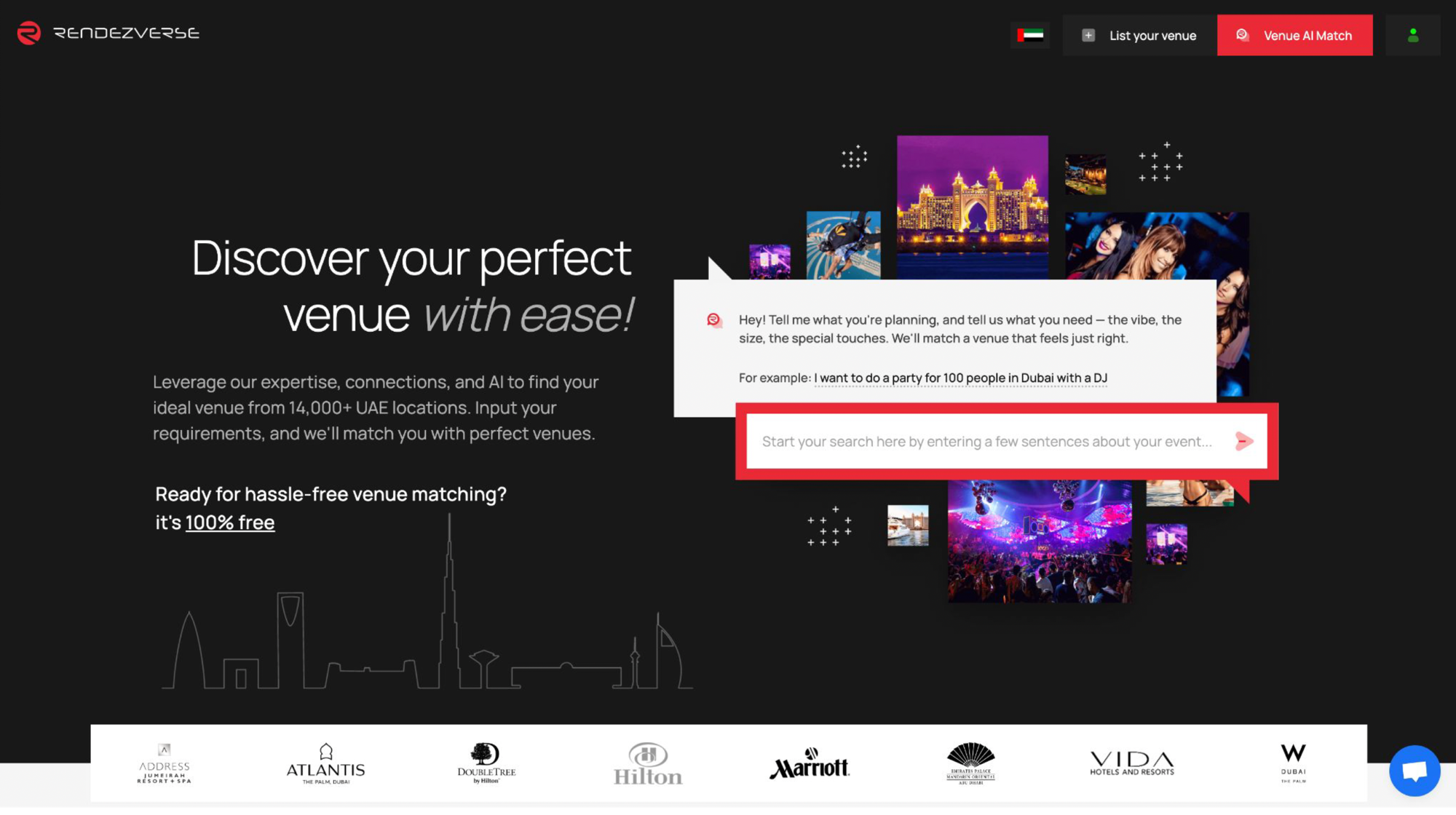 RendezVerse — Discover your perfect venue with ease